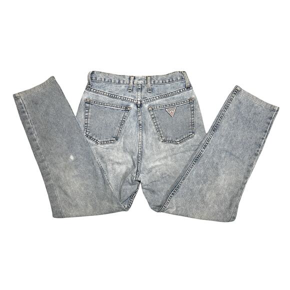 Guess Vintage 90s Womens Jeans 26" High Rise Mom Light Wash Y2K Made in USA - Picture 2 of 9